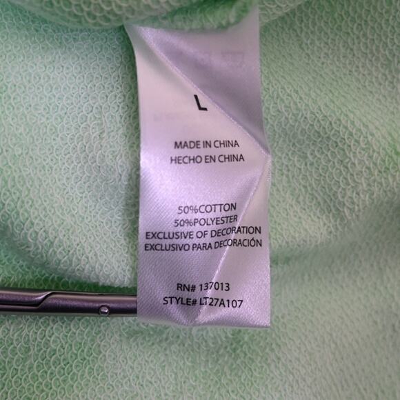 Wildfox Womens Plasma World Tour Slash Tie Dye Crop Sweatshirt in Green Ash NEW - Picture 9 of 11